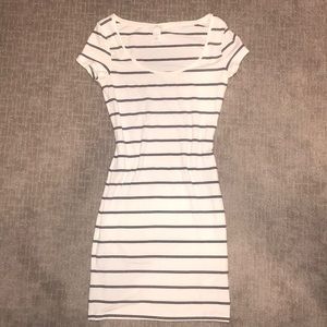 Double striped midi dress